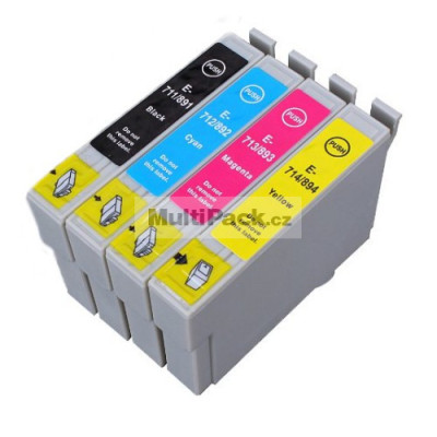 (4pack) EPSON T0715 multipack - kompatibilní náplně do tiskárny Epson