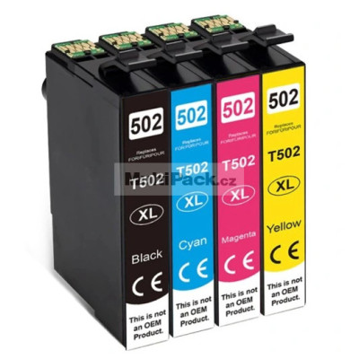(4pack) EPSON 502XL multipack ( dalekohled C13T02W64010 ) - kompatibilní náplně do tiskárny Epson