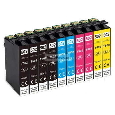 (10pack) EPSON 502 XL multipack ( dalekohled ) - kompatibilní náplně do tiskárny Epson