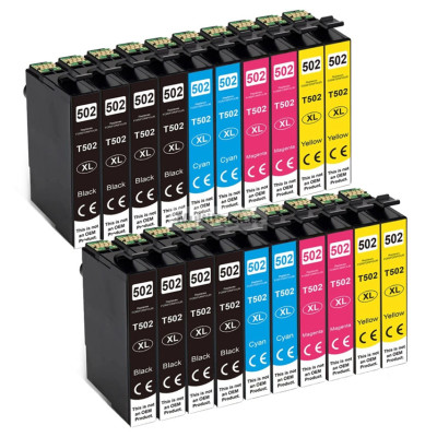 (20pack) EPSON 502 XL multipack ( dalekohled ) - kompatibilní náplně do tiskárny Epson